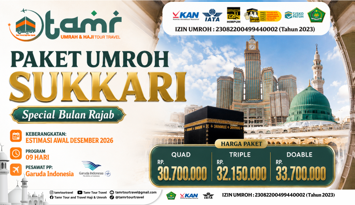 PAKET UMROH SUKKARI Target 30pax