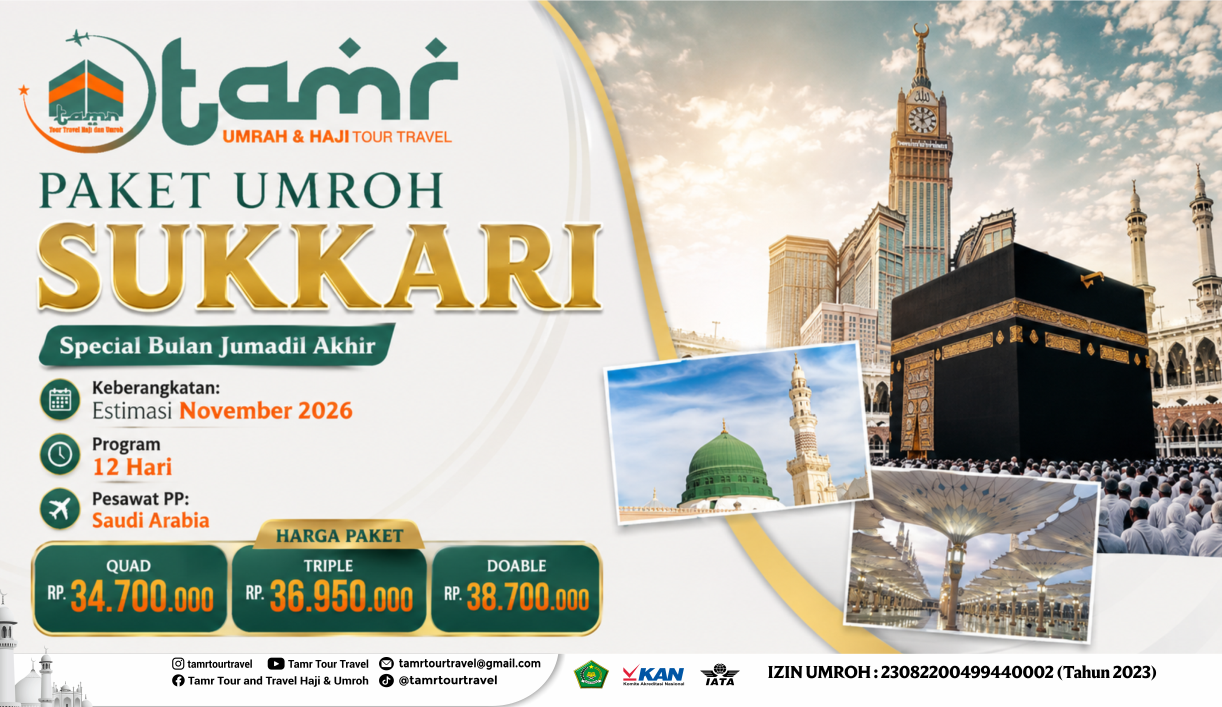 PAKET UMROH SUKKARI Target 35pax