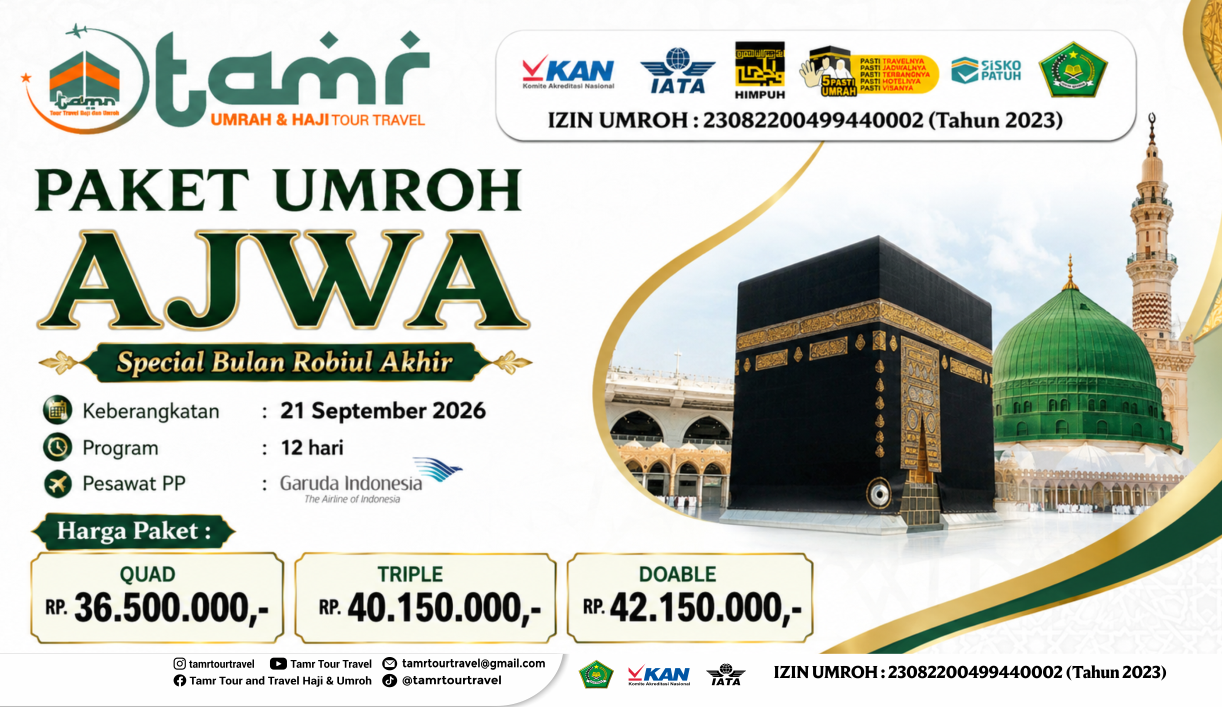 PAKET UMROH AJWA Target 35pax